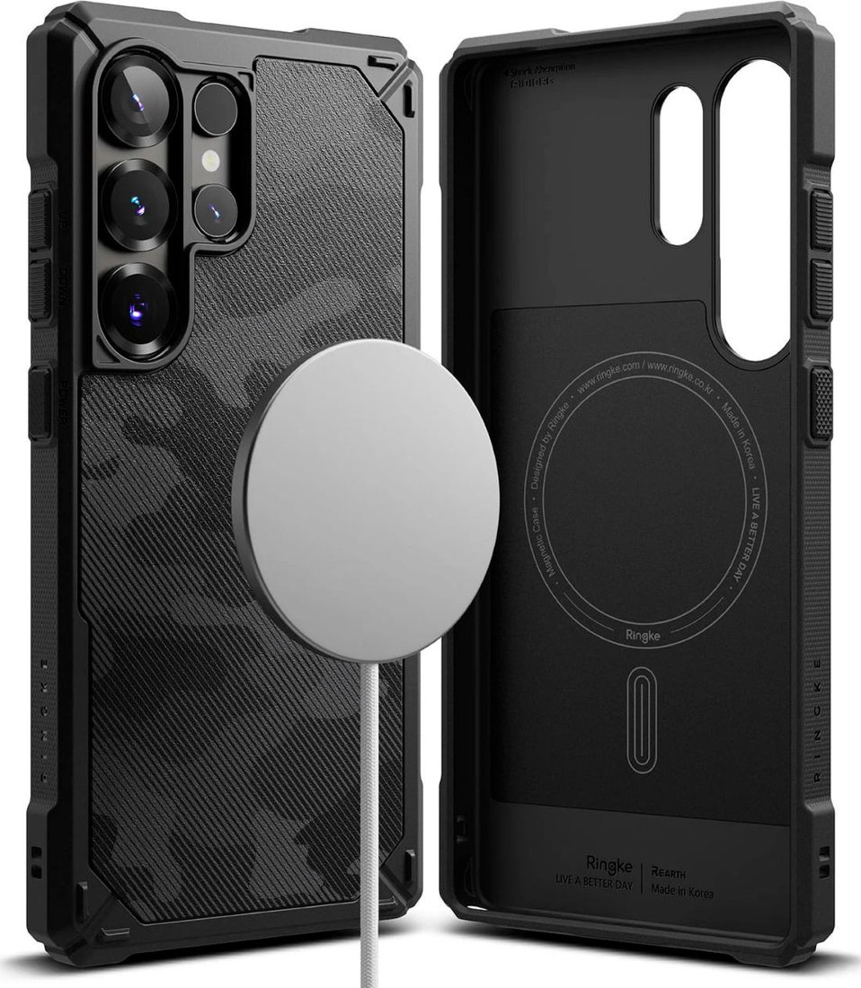 

Чехол для телефона Ringke Rugged Gear Magnetic для Galaxy S25 Ultra Camo Black