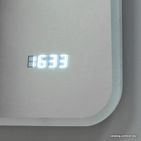  Алмаз-Люкс Зеркало с подсветкой и часами ЗП-65 80х60