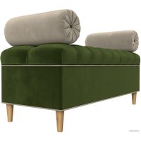 Банкетка Лига диванов Глория 113675 (микровельвет зеленый/бежевый/бежевый)