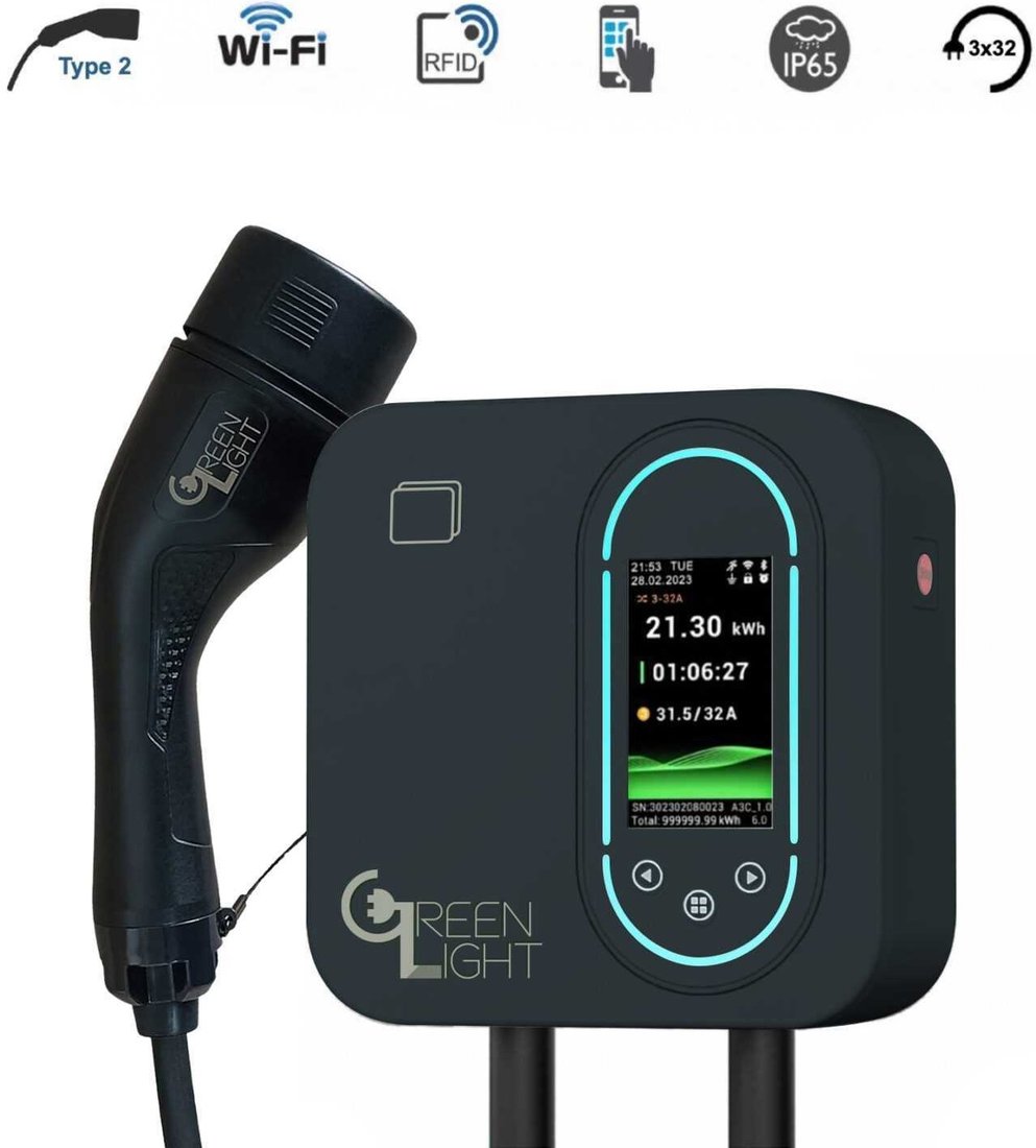 

Зарядная станция GNLT Type2 (max 22 кВт/ч)