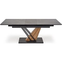 Кухонный стол Halmar Volant 160-200/90/76 (черный мрамор/дуб золотой)