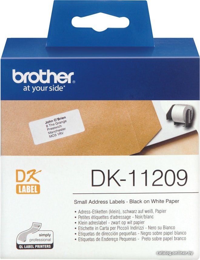 Самоклеящаяся термобумага Brother DK11209 (29x62 мм, 800 шт)