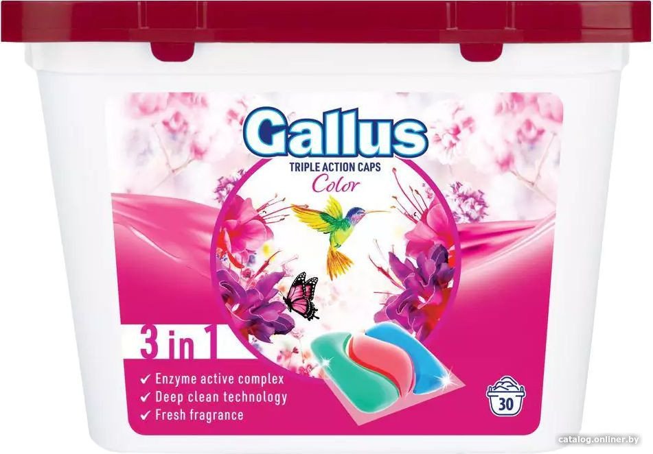 Капсулы для стирки Gallus Triple Action Caps 3in1 Для цветных тканей (30 шт)