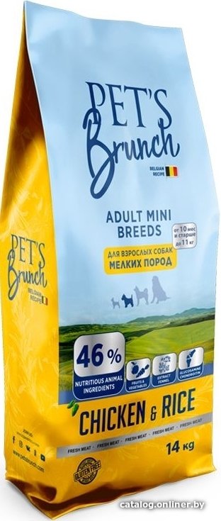 Сухой корм для собак Pet's Brunch для взрослых собак мелких пород 14 кг