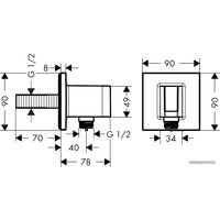 Шланговое подключение Hansgrohe Fixfit Porter Square 26486000