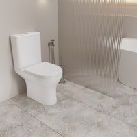 Унитаз напольный Lauter W246 2110246 + гигиенический душ Sano 21LT1292BM (горизонтальный выпуск)