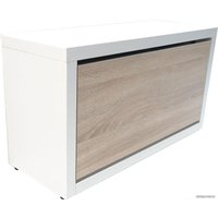 Тумба для обуви Анрат Элана 1.80 белый+дуб сонома