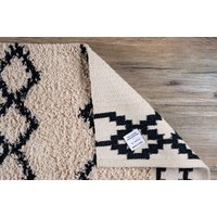 Ковер для жилой комнаты Merry Bear Home Decor 80x150см SGE-CRFW-1202 (черный/молочный)