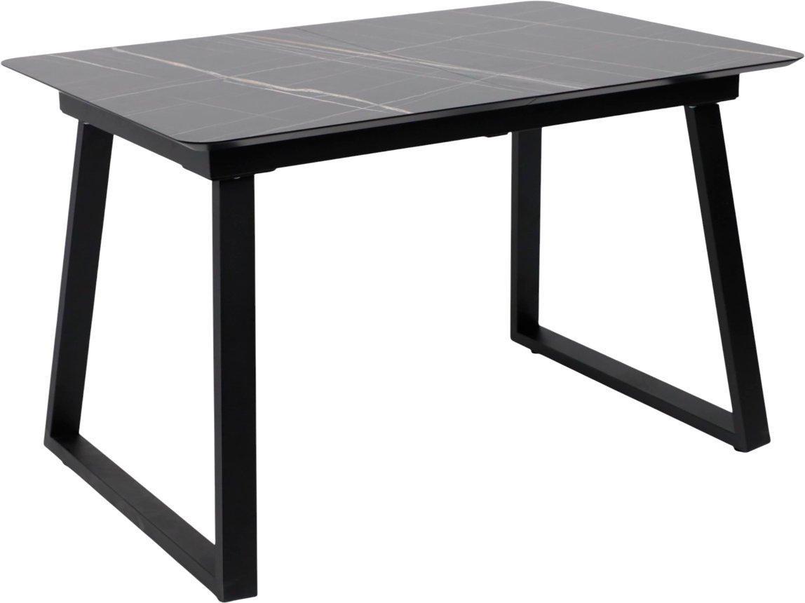 

Кухонный стол Lepremo AV 1208 HPL+МДФ раздвижной 1200-1600x800 (черный тунис/черный)