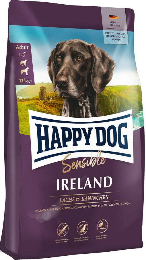 Сухой корм для собак Happy Dog Sensible Ireland лосось и кролик 12.5 кг