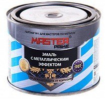 

Эмаль Master Prime С металлическим эффектом 0.4 л (серебро)