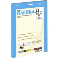 Пленка для ламинирования Office-Kit глянцевая 216x303 60 мкм 25 шт LPA460