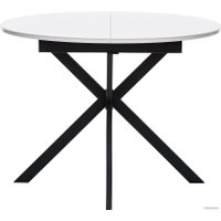 Кухонный стол Мебель Импэкс Leset Капри (черный/стекло белое)