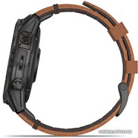 Умные часы Garmin Epix Sapphire Gen 2 (черный титан/каштановый кожа)