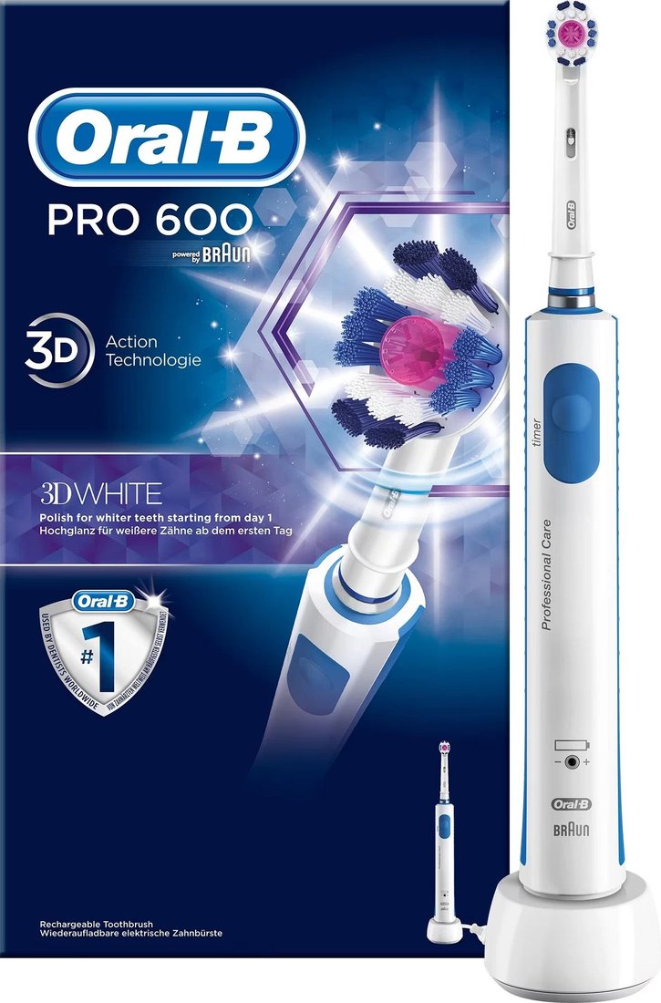 

Электрическая зубная щетка Oral-B Pro 600 3D White D16.513