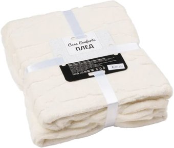 Плед Casa Conforte Stella 200x220 6154600 (молочный светящийся)