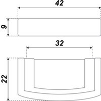 Ручка мебельная Boyard RS402EAB.4/32