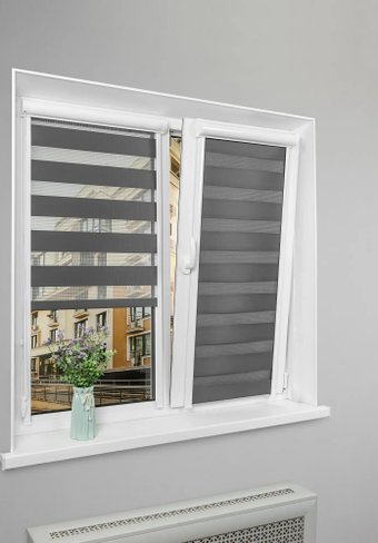 Шторы день-ночь Sundays Home UNI-2 LB 11-10 90x160 (серый, правая)