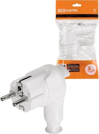 Вилка кабельная TDM Electric SQ1806-0398 (белый)