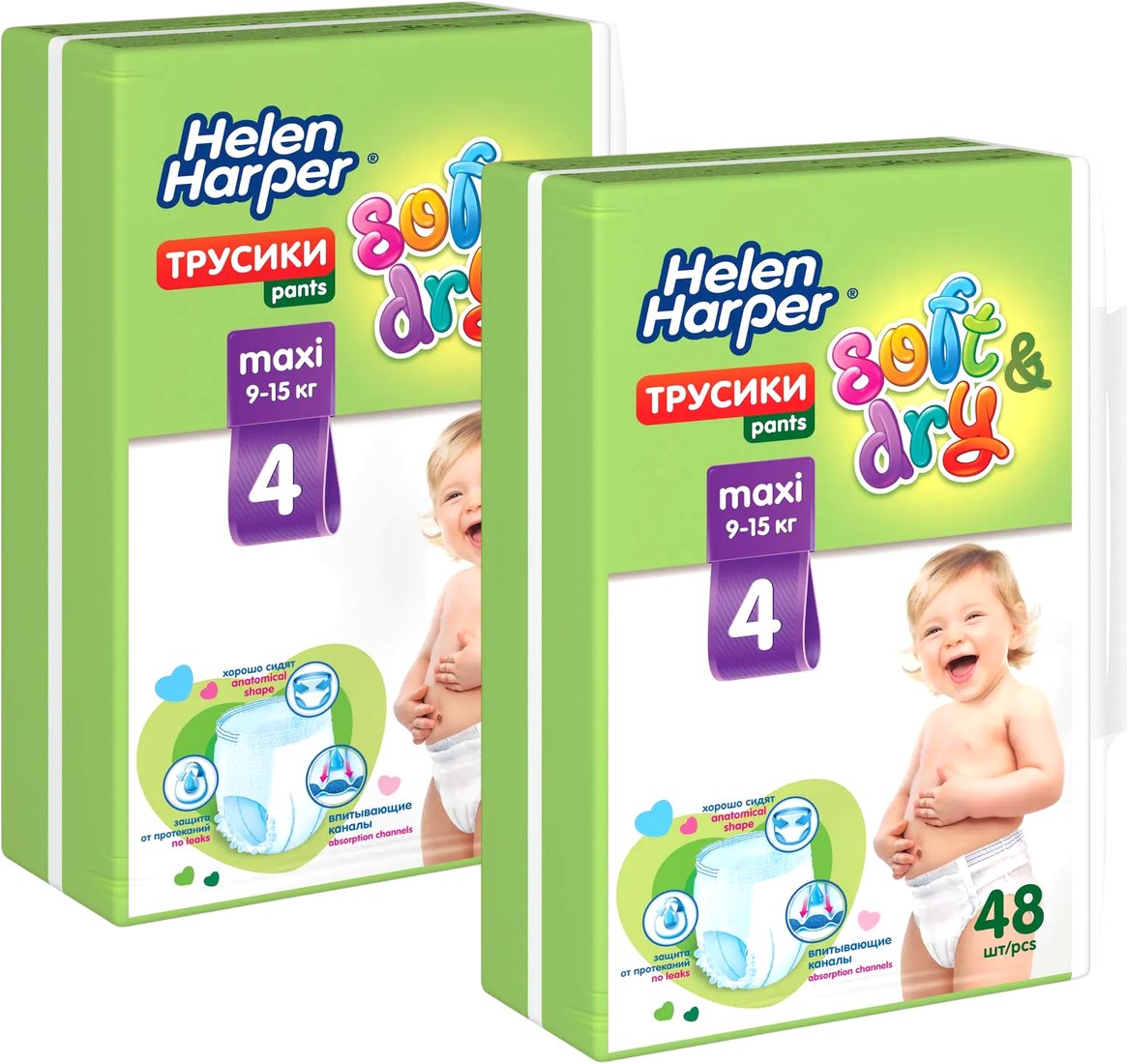 Трусики-подгузники Helen Harper Soft & Dry Maxi (2x72 шт)