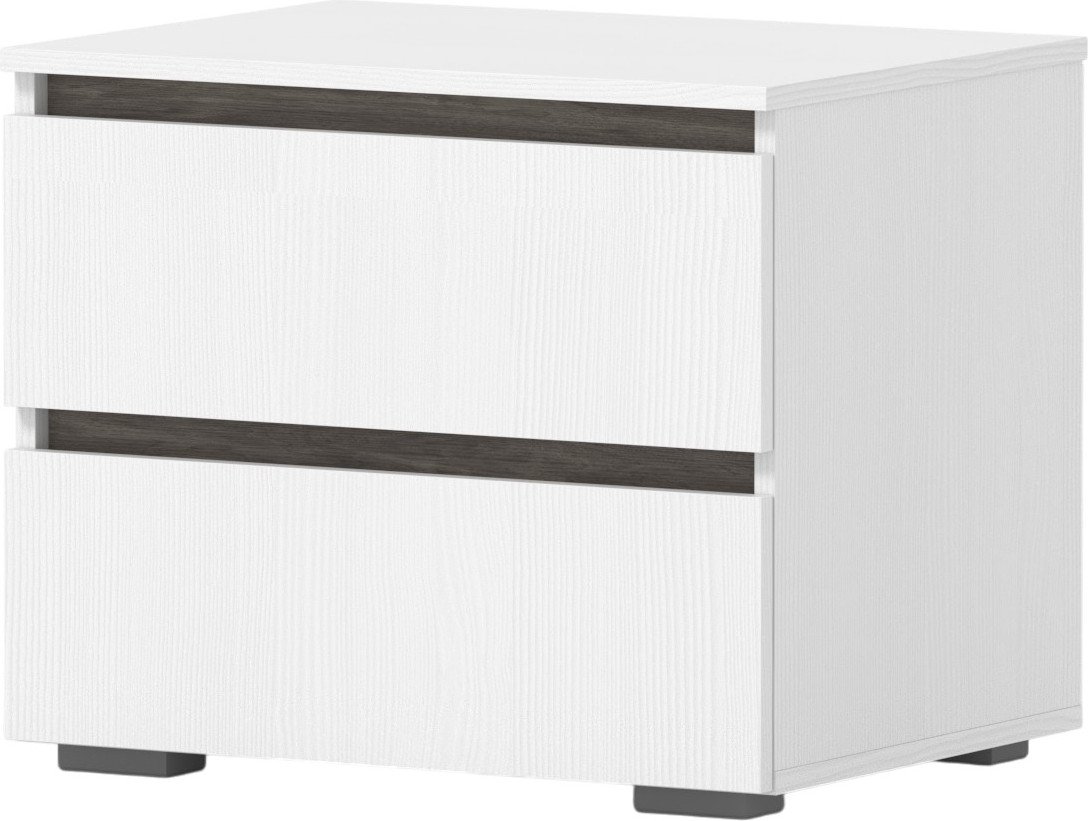 

Тумба Кортекс-мебель Бари 60 2ш (белый/белый/орех элия)