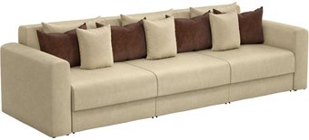 Диван Mebelico Мэдисон Long 59203 (вельвет, бежевый/коричневый)