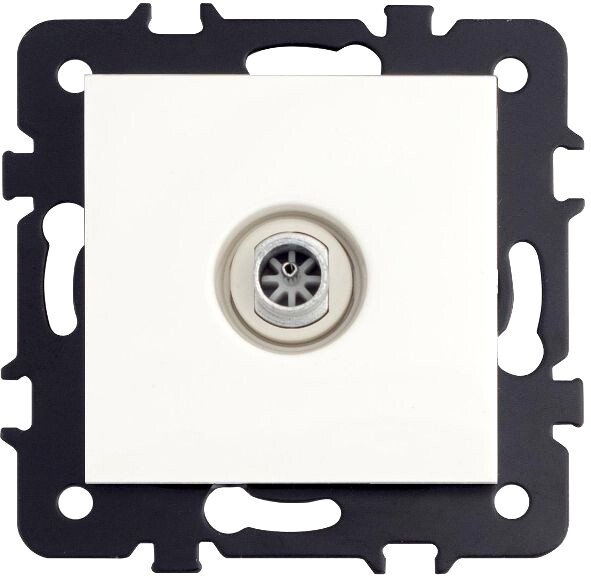 

Розетка телевизионная Luxar Art 15.040.04 (слоновая кость/белый)