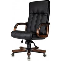 Офисное кресло Бюрократ T-9932Walnut (черный, экокожа)