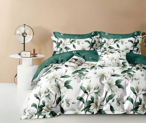 

2-спальный комплект постельного белья Реноме 2сп Оливковая коллекция. Простыня на резинке УУ 3306 (поплин)