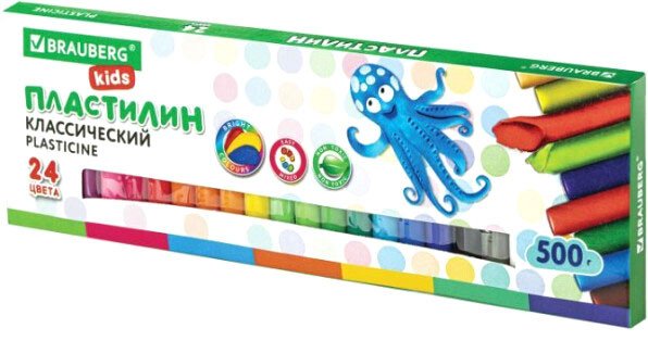 

Пластилин BRAUBERG Kids 105874 (24 цвета)