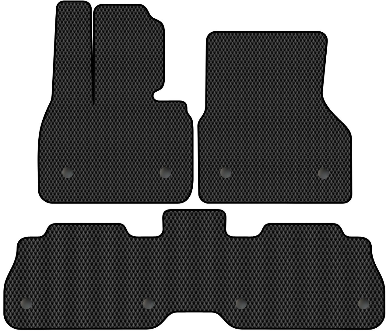 

Комплект ковриков для авто Alicosta BMW iX I (suv / i20) задний цельный 2020 - 2023 (черный, ромб)