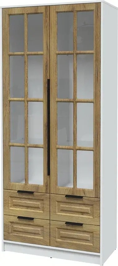 

Шкаф-витрина Интерлиния Концепт КТ-ШВ2 Деко (белый платинум/дуб вотан)