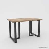 Кухонный стол Hype Mebel Триног 125x75 (черный/дуб галифакс натуральный)