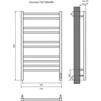 Полотенцесушитель Aquatek Альтаир П10 500x900 (Quick Touch)