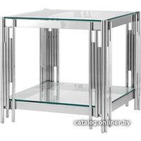 Журнальный столик Stool Group Гэтсби 55x55 EET-027 (прозрачное стекло/сталь серебристый)