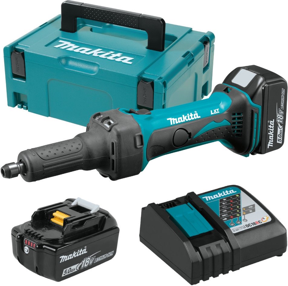 

Прямошлифовальная машина Makita DGD800RTJ (с 2-мя АКБ, кейс)
