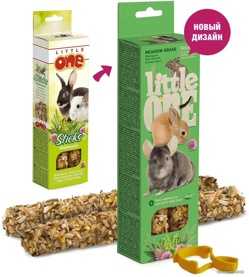 Лакомство для грызунов Little One Палочки с луговыми травами 2х55 г