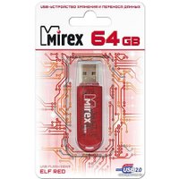 USB Flash Mirex Elf 64GB (красный)