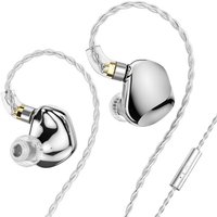 Наушники TRN VX Pro+ 3.5 мм (серебристый, с микрофоном)