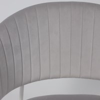 Стул с подлокотниками Алвест AV 433 (светло-серый бархат H-09/белый)