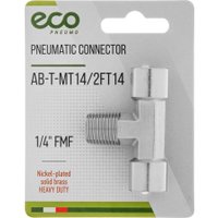 Фитинг ECO Соединитель пневматический 1/4" AB-T-MT14/2FT14