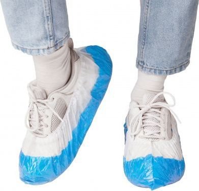 

Бахилы EleGreen Супер Экстра двойные (100 шт, бело-синий)