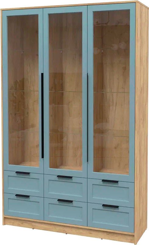 

Шкаф-витрина Интерлиния Концепт Тренд КТ-ШВ3 (дуб золотой/океан)