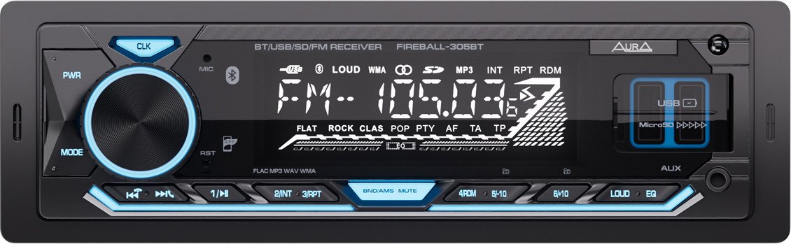 

USB-магнитола Aura Fireball-305BT