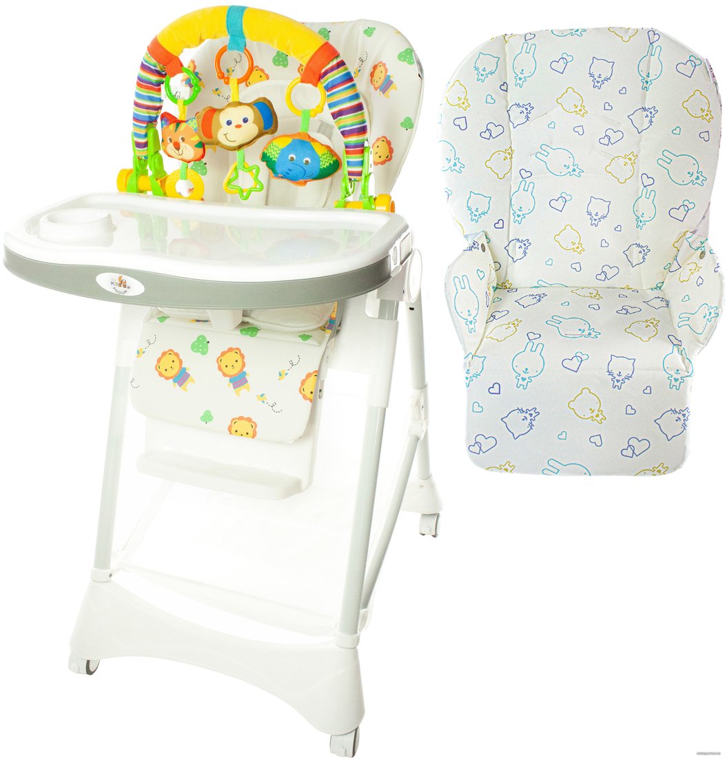 Высокий стульчик ForKiddy Podium Toys 0+ (два чехла +х/б вкладыш, лев)