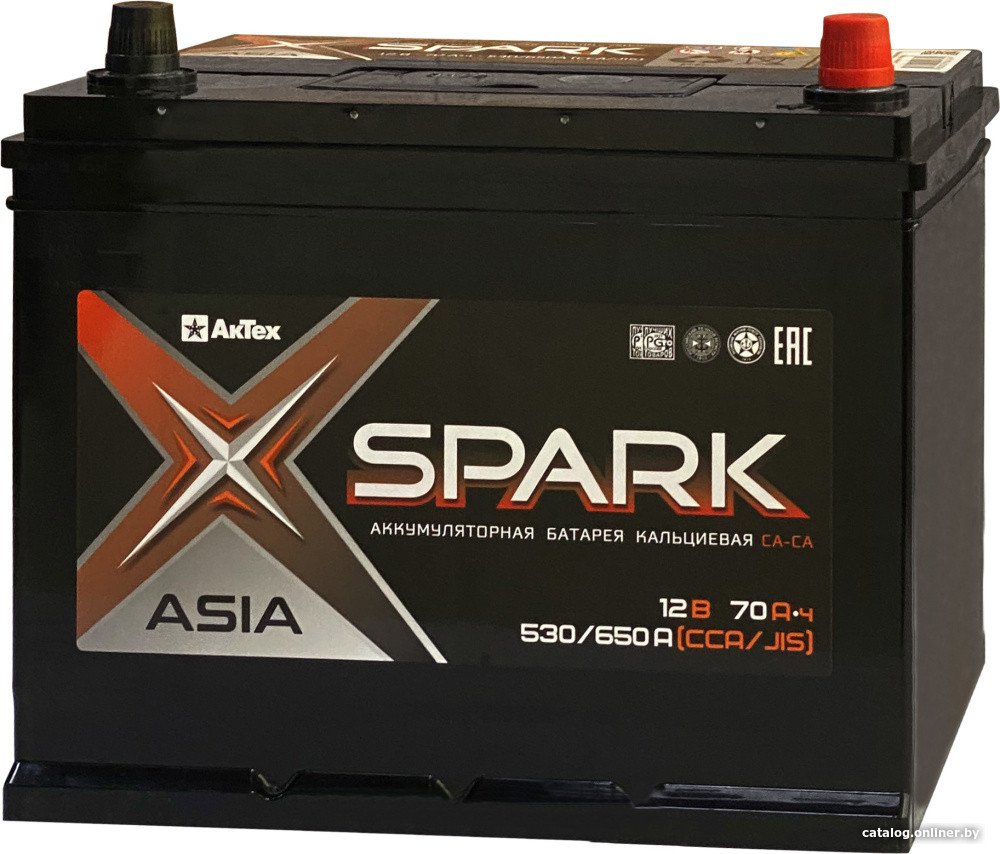 Автомобильный аккумулятор Spark Asia 530/650A EN/JIS L+ SPAA70-3-L (70 А·ч)