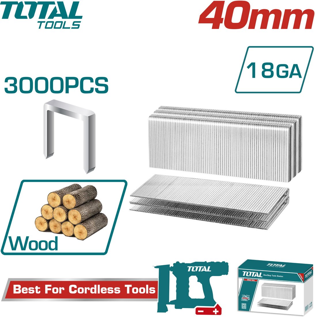 

Скобы Total TAC918403 (3000 шт)