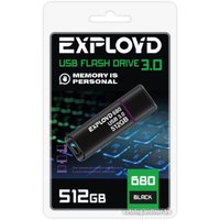 USB Flash Exployd 680 512GB (черный)