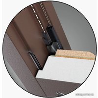 Металлическая дверь Промет Винтер 205x88 (беленый дуб/антик медь, левый)