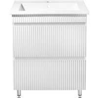  Runo Тумба с умывальником Модена 75 + Оскар 75 (напольная, белый)